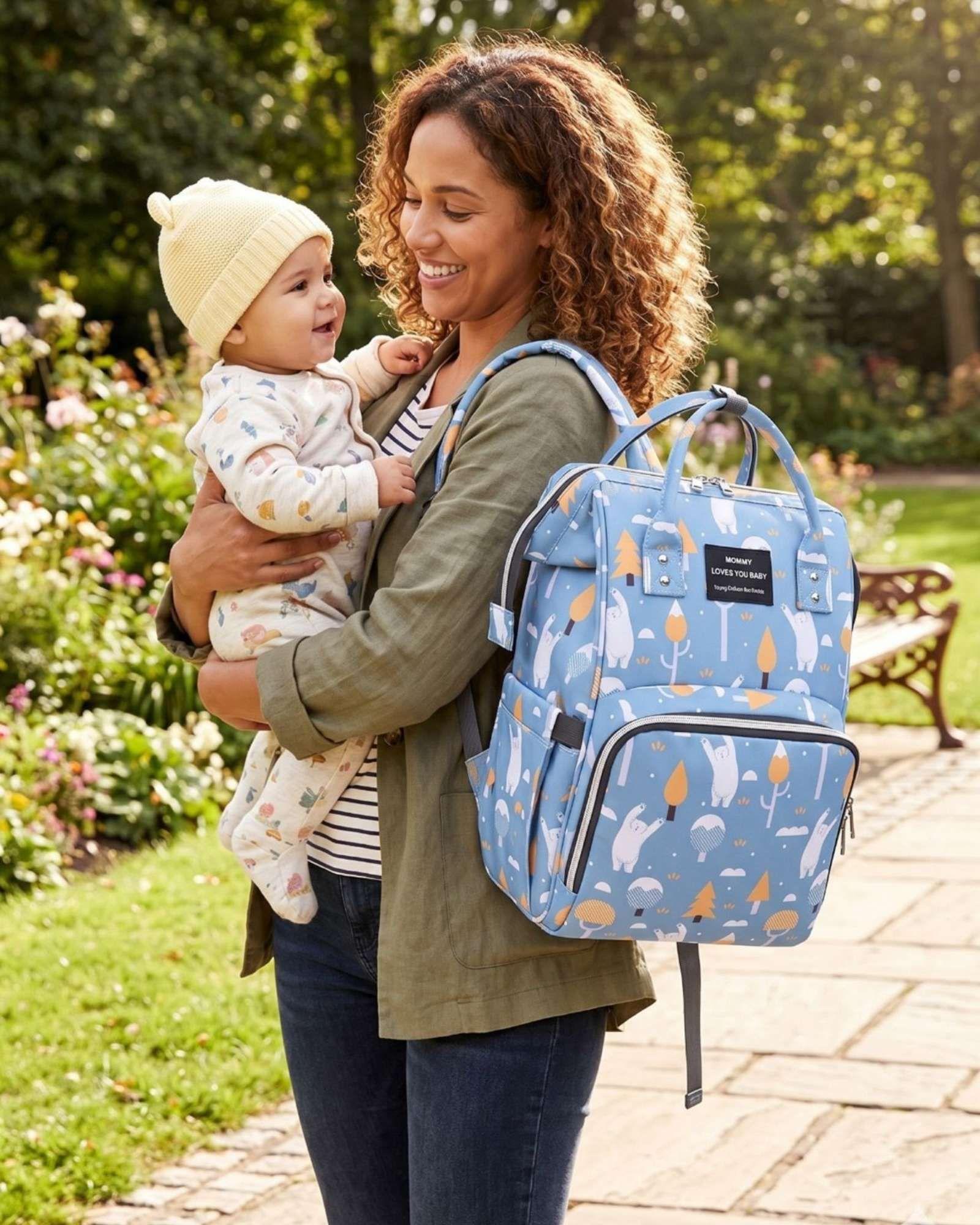 Mochila Maternal Bolso Pañalera Térmica Impermeable Premium 03-2