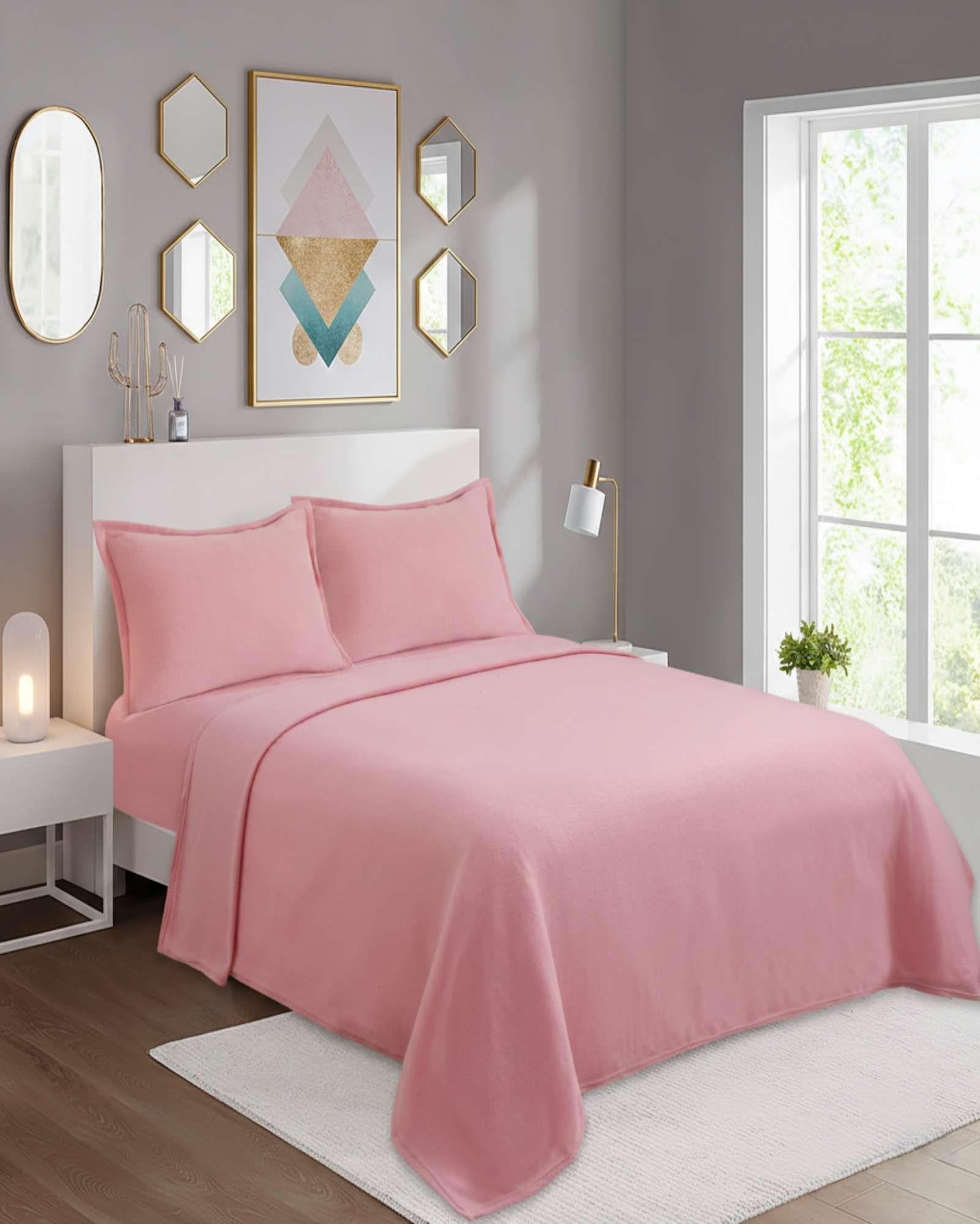 Juego de Sábanas Polar Premium Plaza y Media Térmicas Extra Suaves 06-3