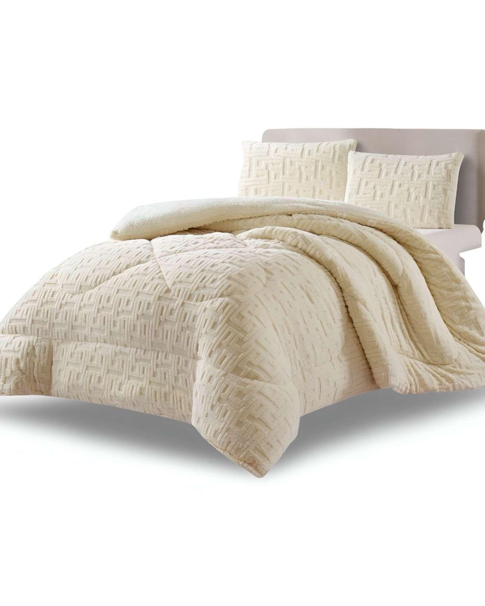 Cubrecama Acolchado con chiporro diseño Texturizado 2 Plazas  TF13-2