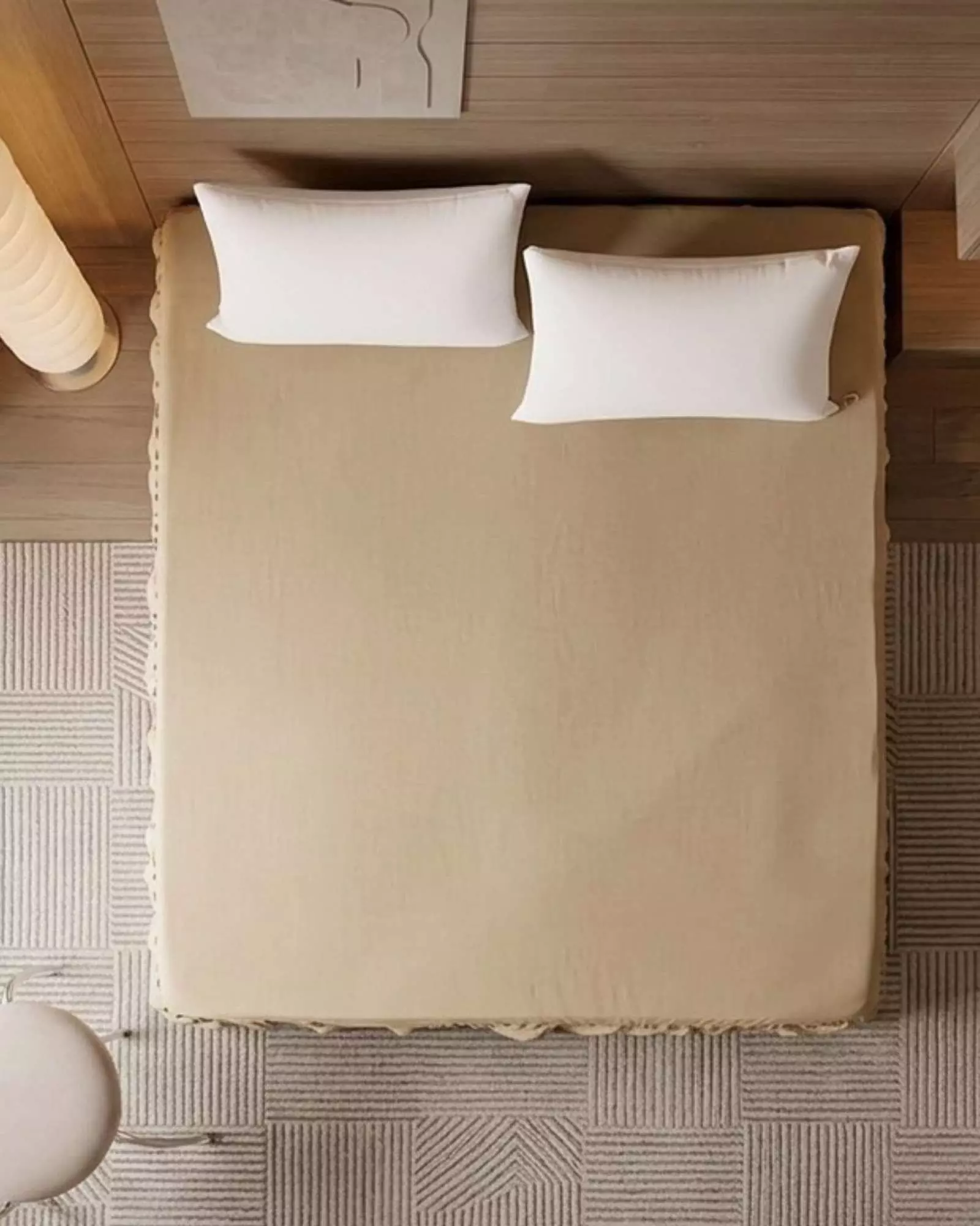 Faldón de Cama Estilo Moderno y Ajuste Perfecto SuperKing  200X200 CM A05-4