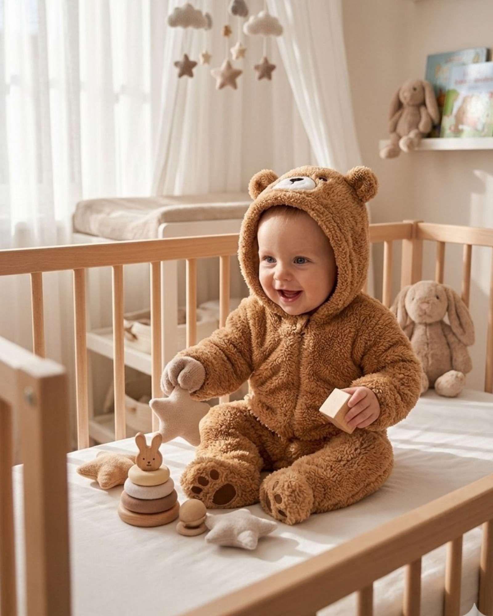 Pack 2 Pijama Osito Peluche Bebé Enterito Térmico Acolchado Invierno-4