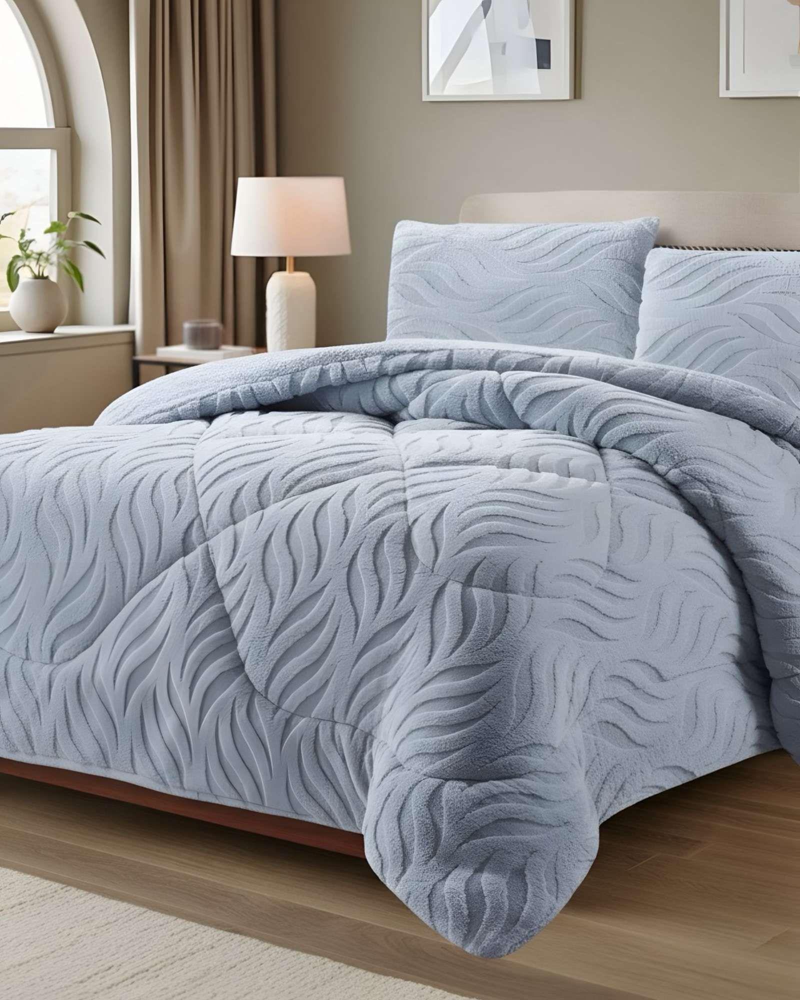 COBERTOR ELEGANTE DE INVIERNO CON CHIPORRO KING17-2