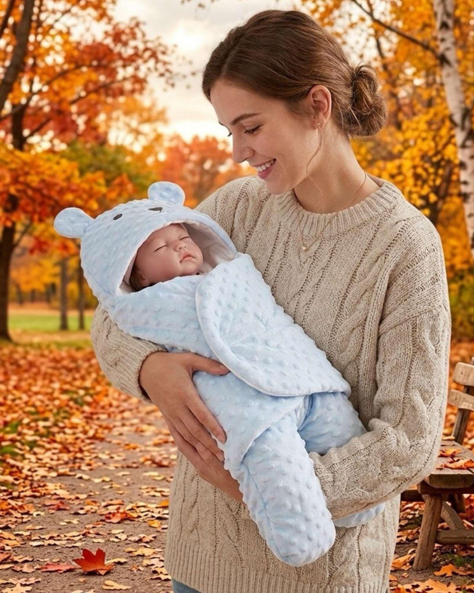 Saco de Dormir Térmico para Bebé Diseño Oso con Orejitas A01-0