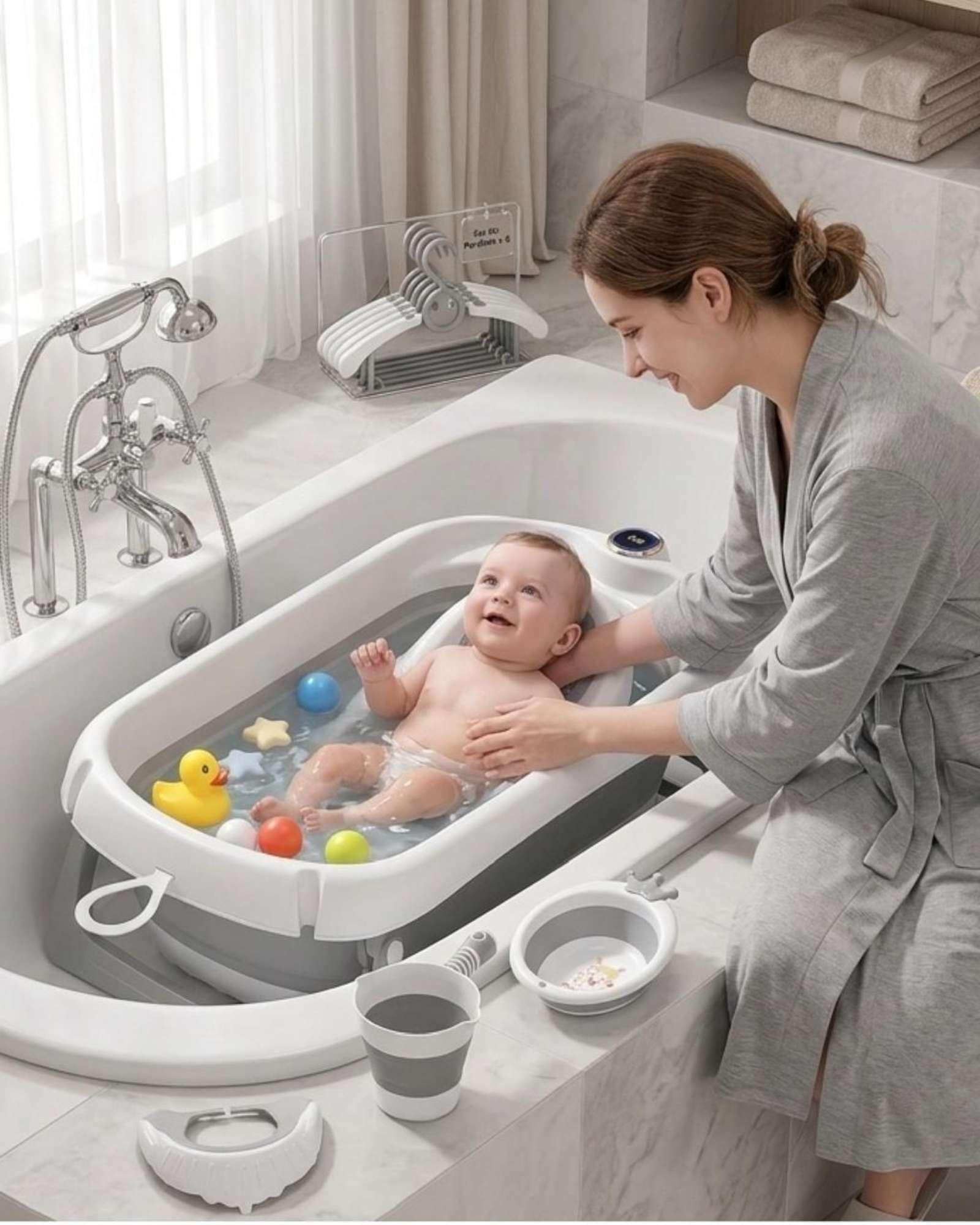 Set de Bañera Plegable 6 en 1 con Accesorios Ergonómicos -2