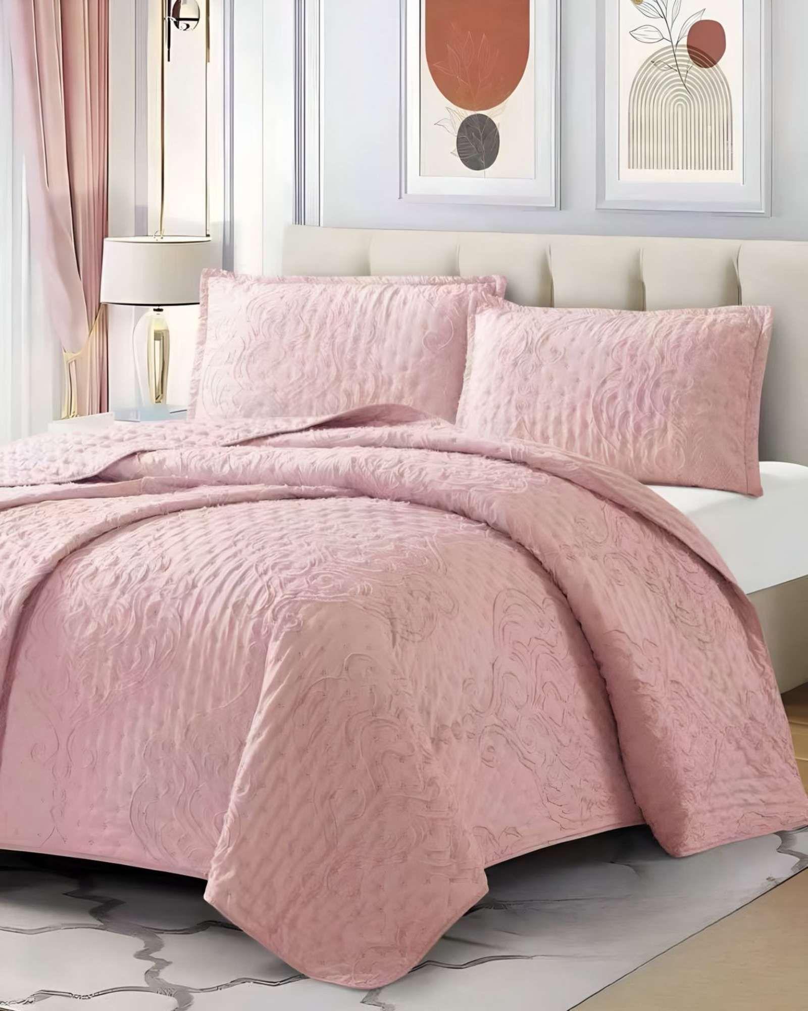 CUBRECAMA QUILT DELGADO TUFTING DE LUJO SUAVE 2 PLAZAS L5-3