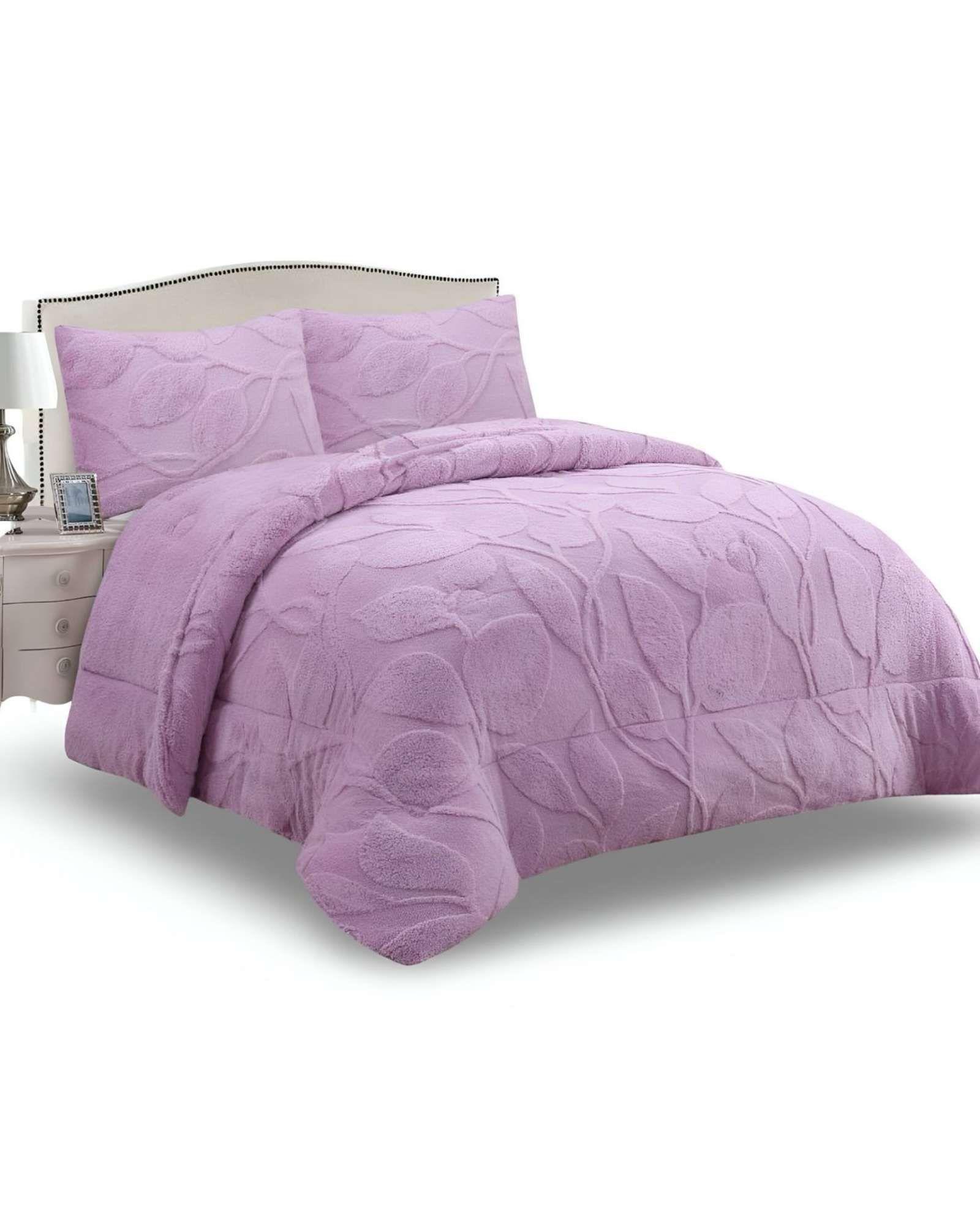 Cubrecama Acolchado con chiporro diseño Texturizado Hojas King K13-3