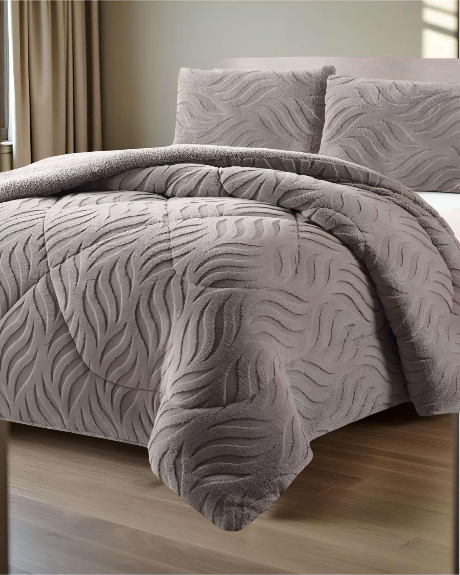 COBERTOR ELEGANTE DE INVIERNO CON CHIPORRO KING20-3