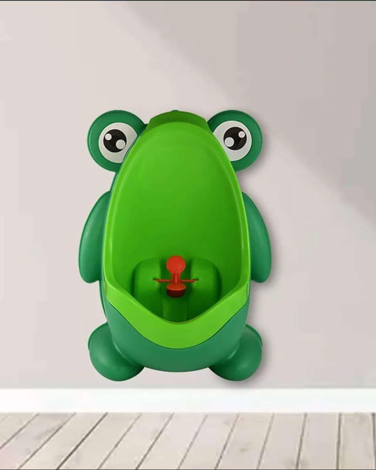 Orinal infantil con diseño de rana para niños.VERDE-2