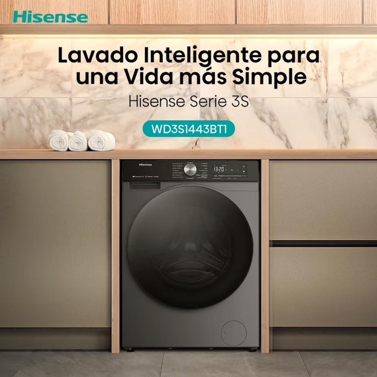 Lavadora Secadora Hisense 14/9 kg Frontal-4