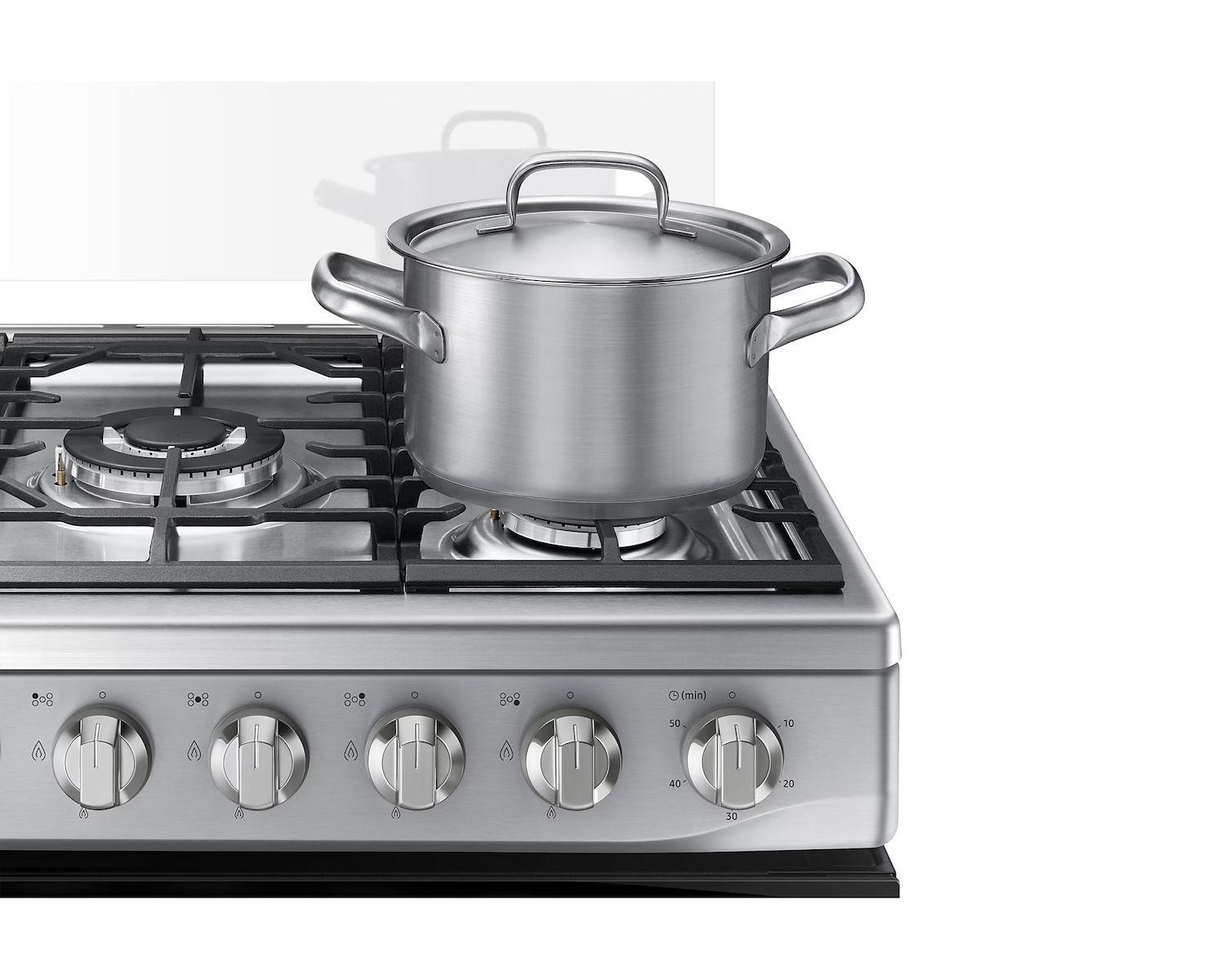 Cocina Gas Samsung 5 Platos Quemador Triple potencia-OPENBOX-5