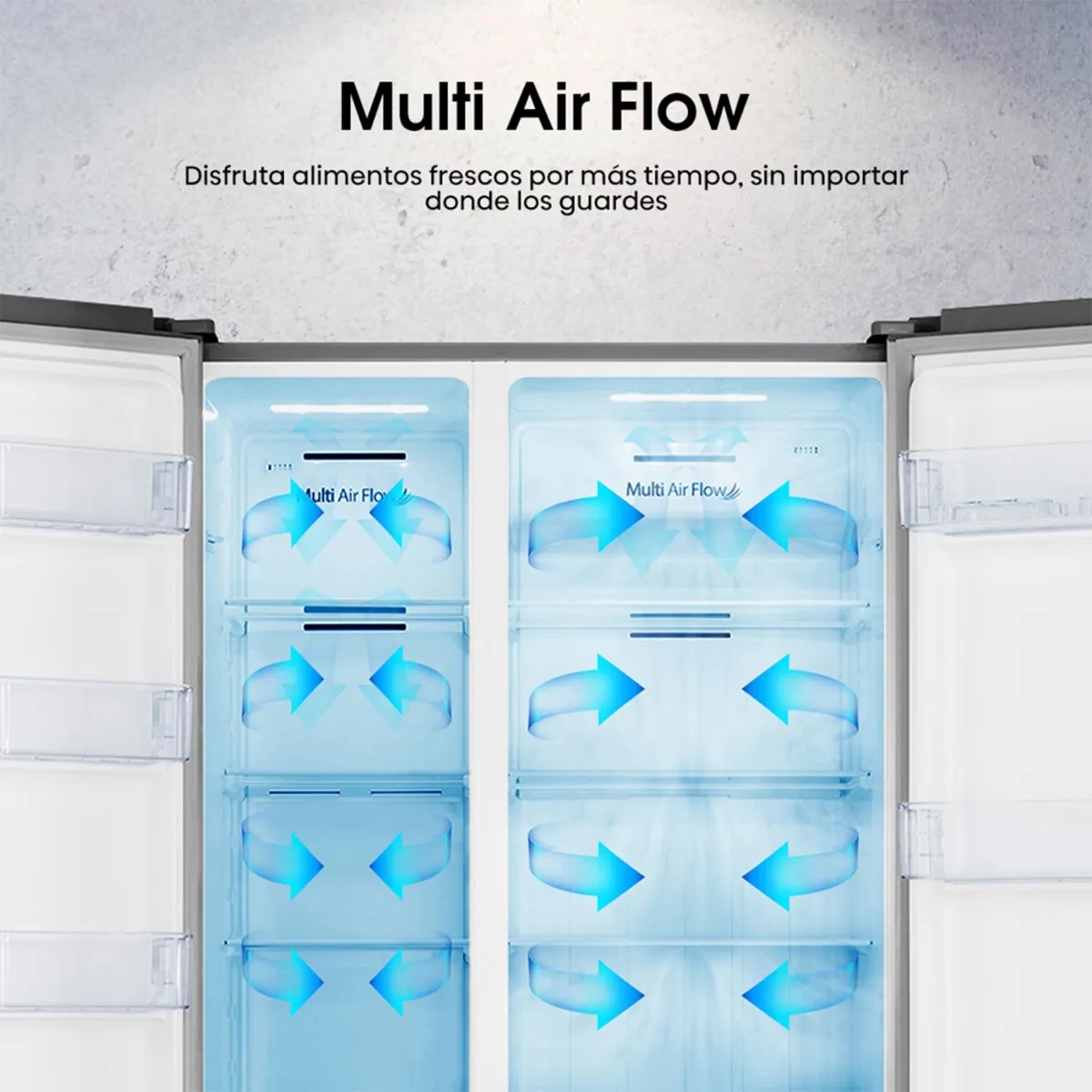 Refrigerador Side by Side Hisense RC67WS2 508L Inox No Frost-4