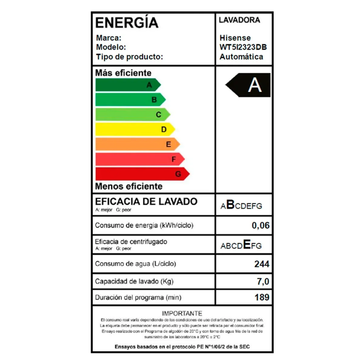 Lavadora Hisense WT5I2323DB 23 kg Gris Oscuro Carga Superior-6