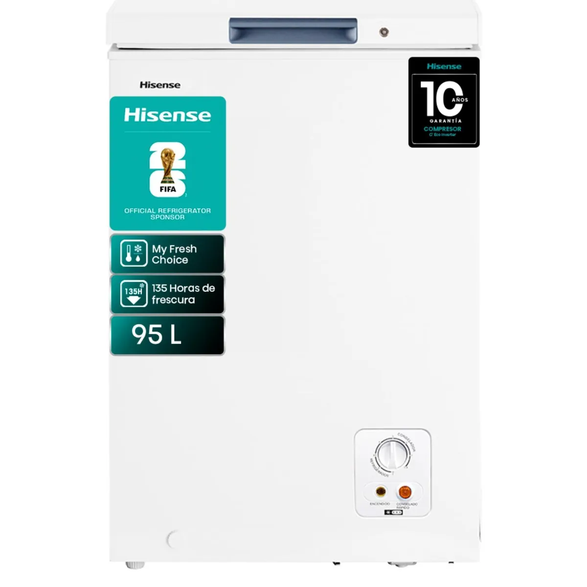 Freezer Horizontal Hisense FT125D4AW1 95 L Blanco-0