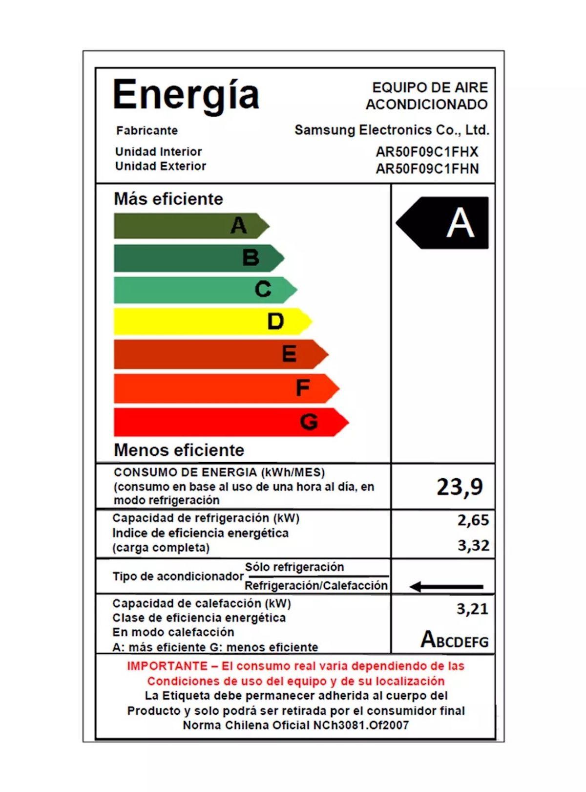 Aire acondicionado Samsung AR50F09C1FH-ZS 9.000 BTU-7