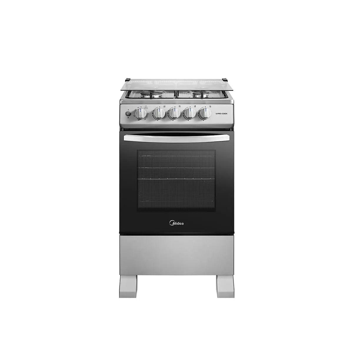 Cocina a Gas Midea MFO-MG20TCSSL – 4 Quemadores, 62 Litros-0