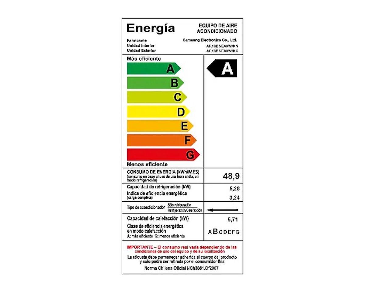 Aire Acondicionado Samsung Inverter Wi-Fi F/C 18000 BTU-9