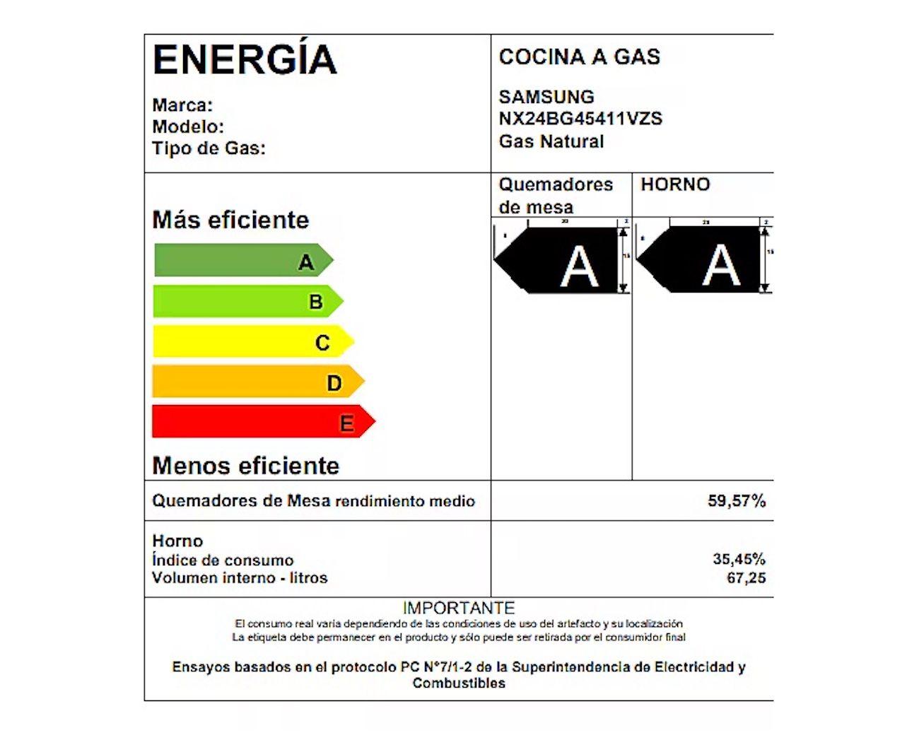 Cocina Gas Samsung 4 Platos Quemador Rápido-5