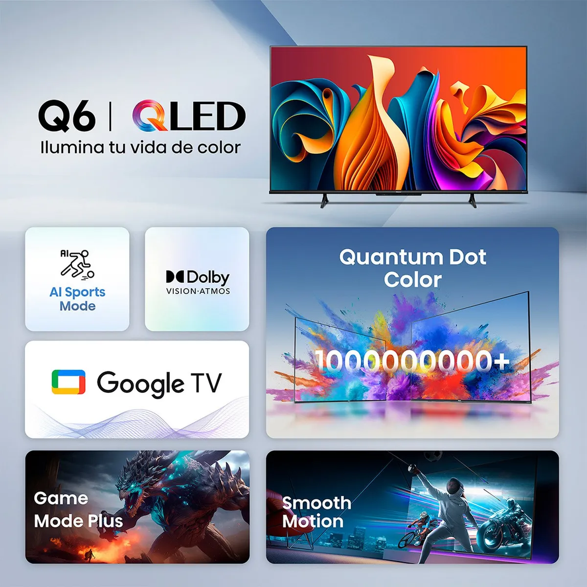 Televisor Hisense 65Q6N 65" QLED 4K Smart Google TV-2