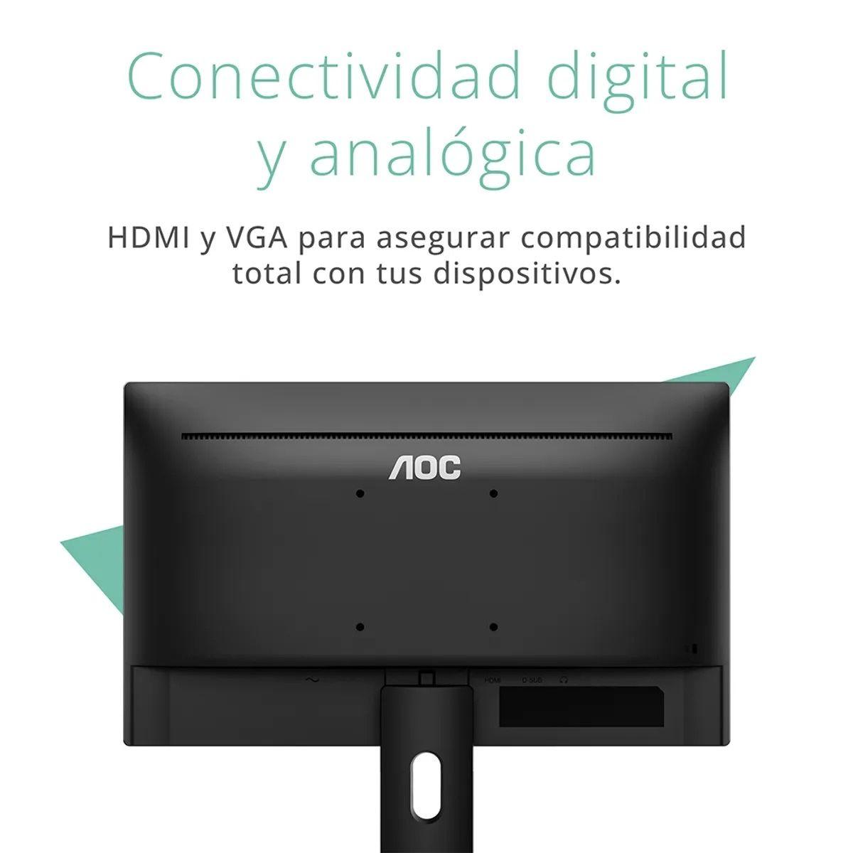 Monitor AOC 20E1H 19.5" HD+ HDMI VGA 5ms-3