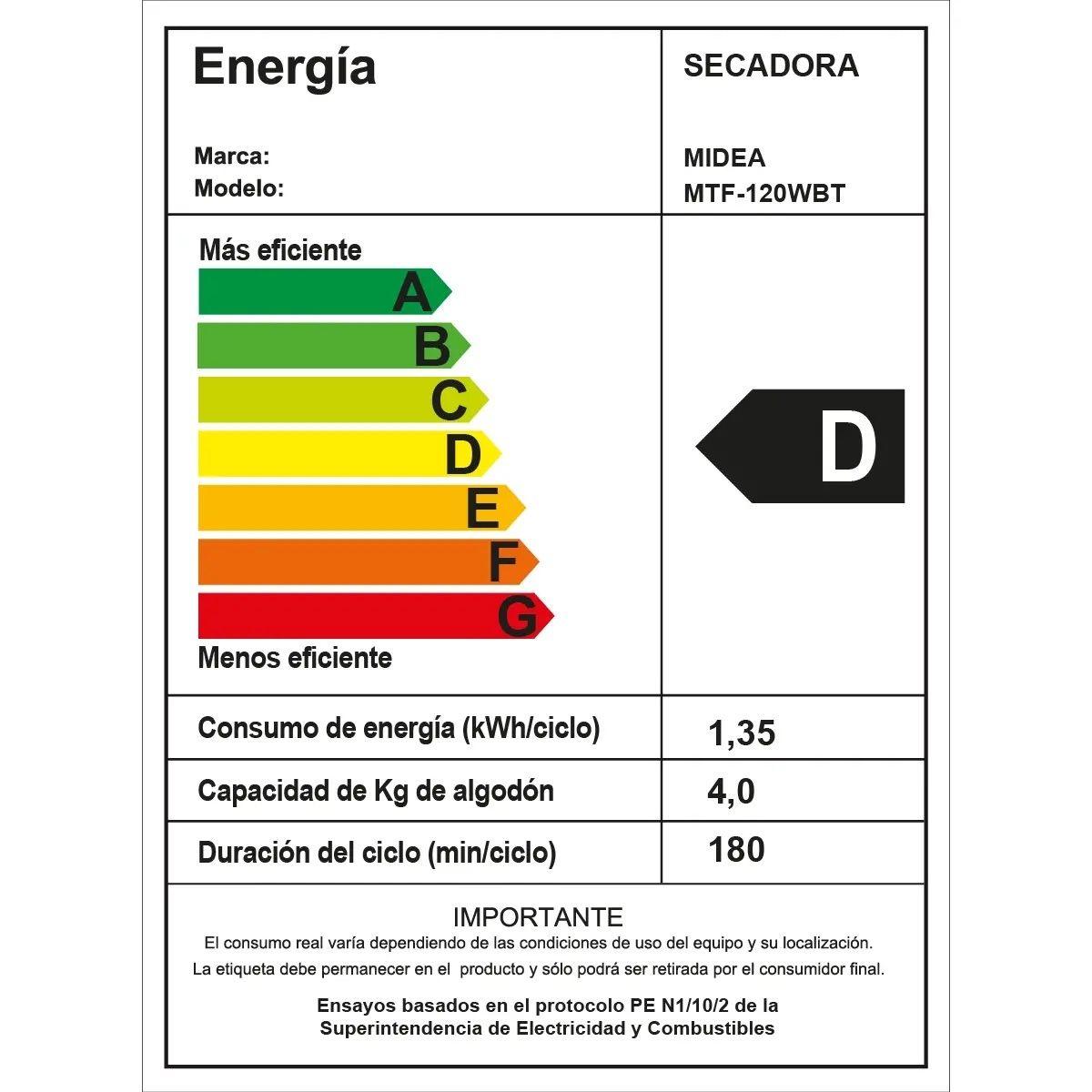 Midea Tower Titanium MTF-120WBT Lavadora Secadora 12/10 kg-4