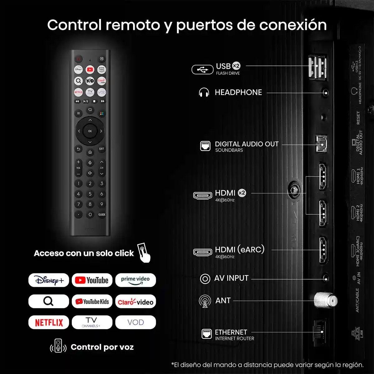 Smart TV Hisense 50A6NV 50” 4K UHD VIDAA-2