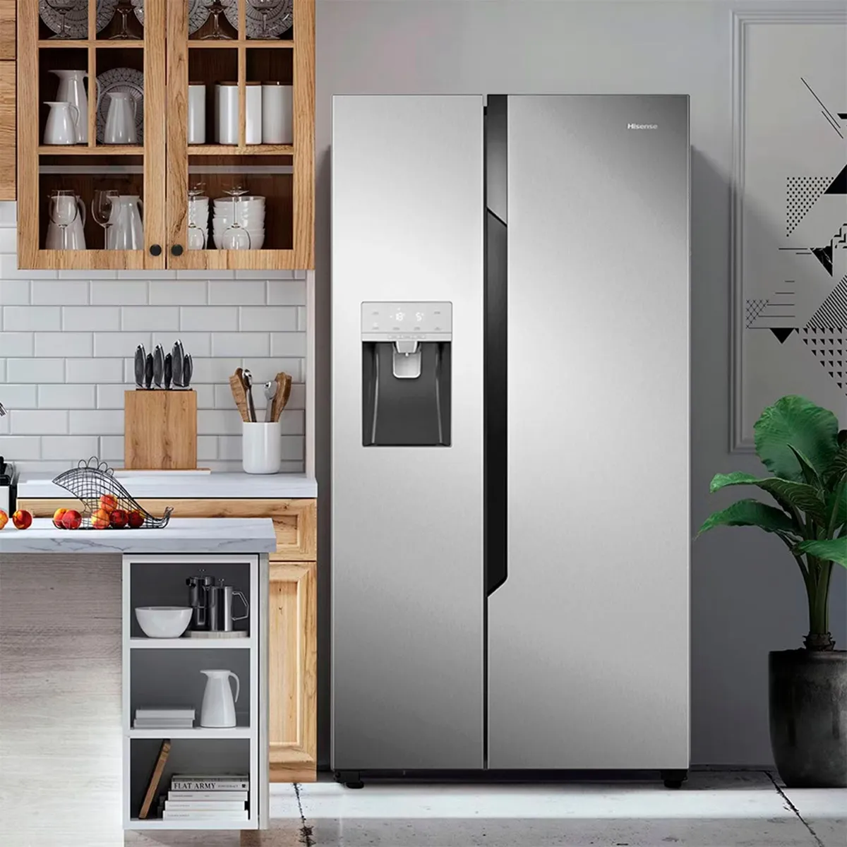 Refrigerador Side by Side Hisense RC70WS 566L Inox No Frost-3