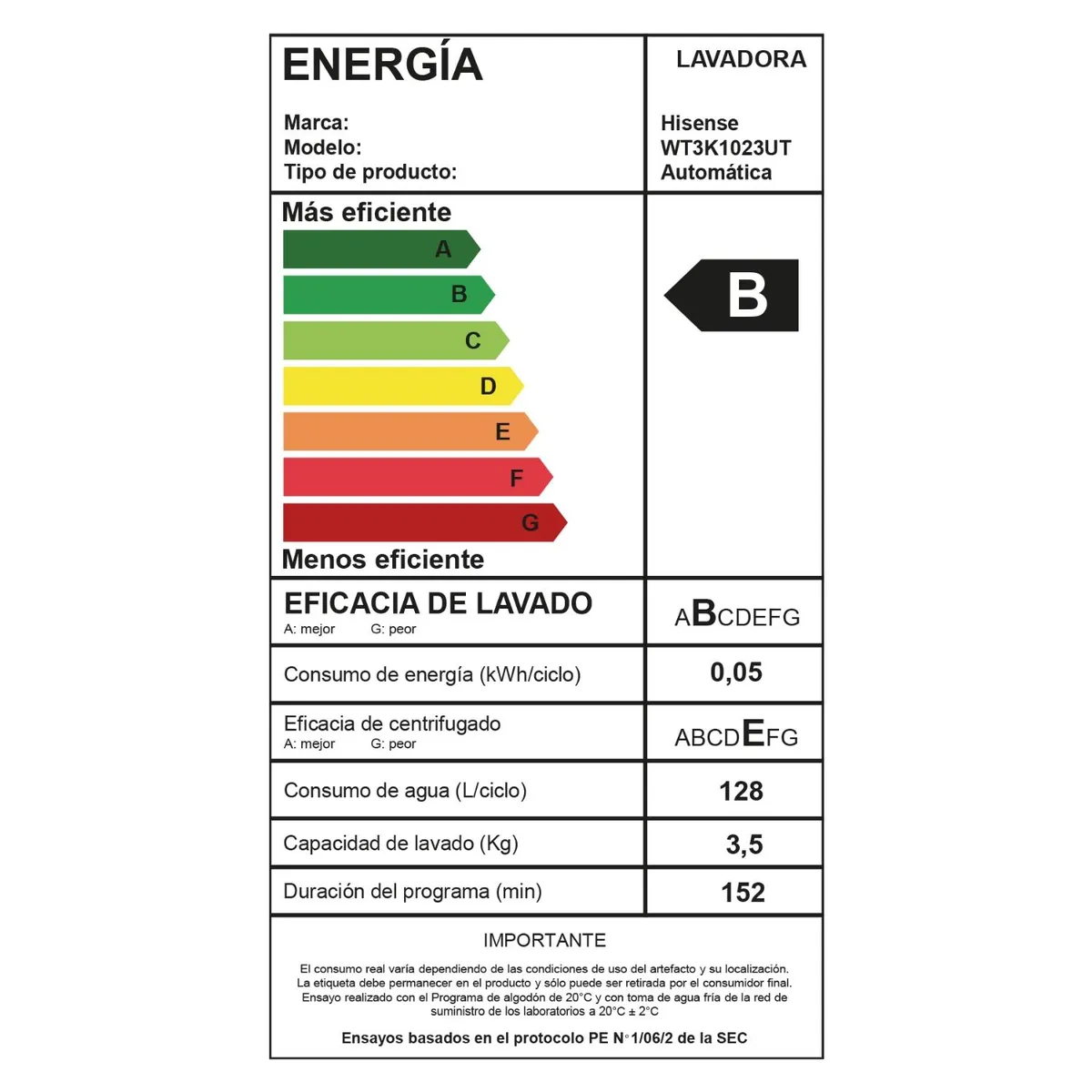 Lavadora Hisense WT3K1023UT 10 kg Gris Carga Superior-6
