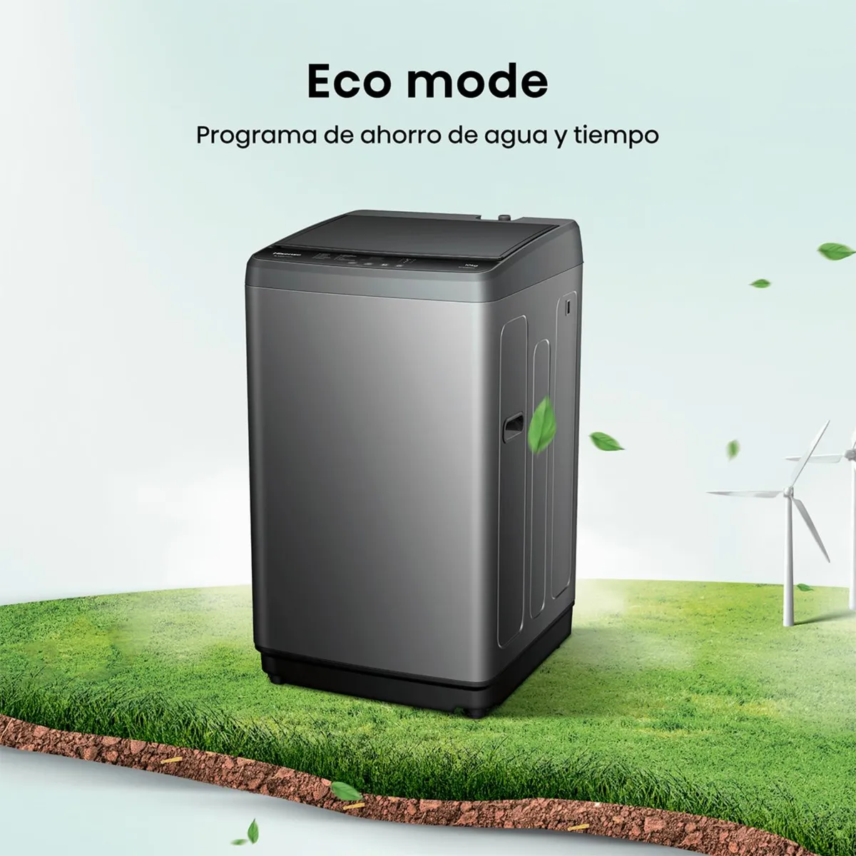 Lavadora Hisense WT1D1030UT 10 kg Titanium Carga Superior-4