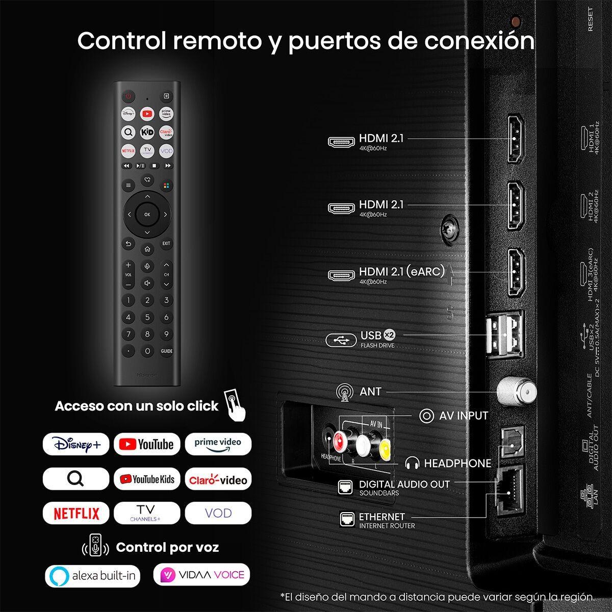 Smart TV Hisense 58Q6QV 58” QLED 4K UHD-4