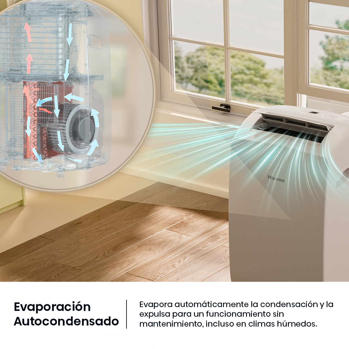 Aire Acondicionado Portátil Hisense 12HW4RNPS01-B Frío Calor-3