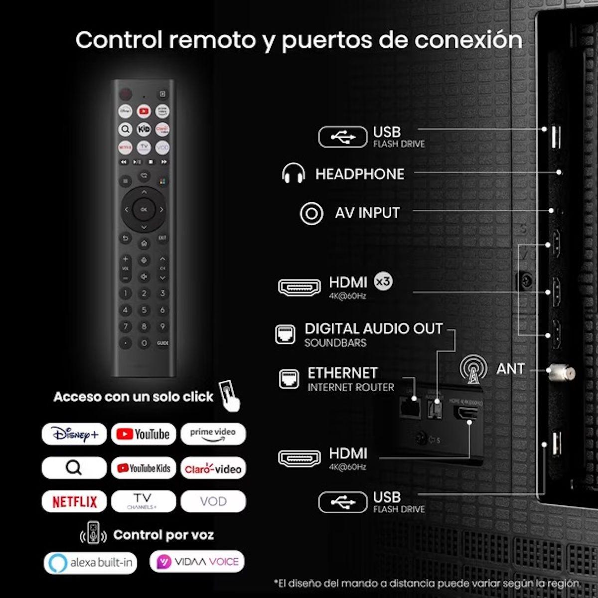 Smart TV Hisense 65U6QV Mini LED 65" 4K UHD VIDAA-1
