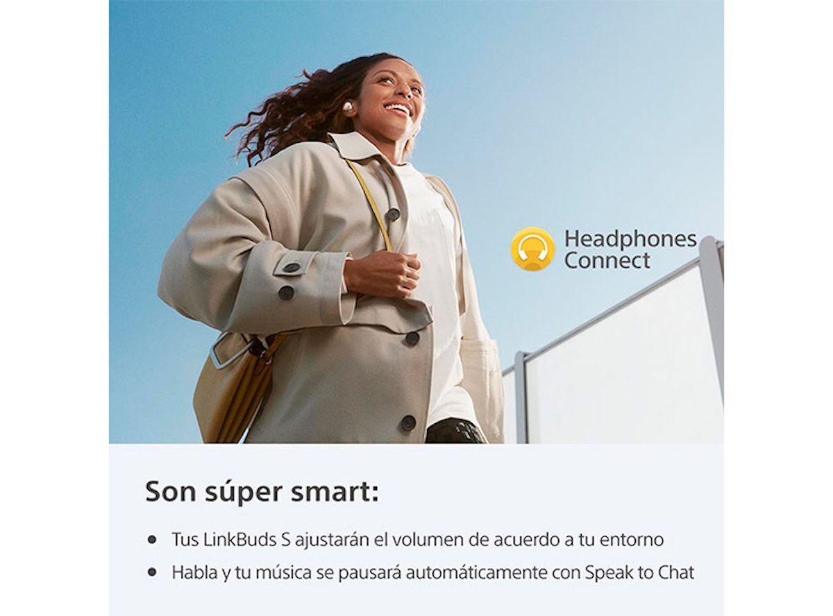 Audífonos Sony LinkBuds S WF-LS900N Blanco Noise Cancelling-3