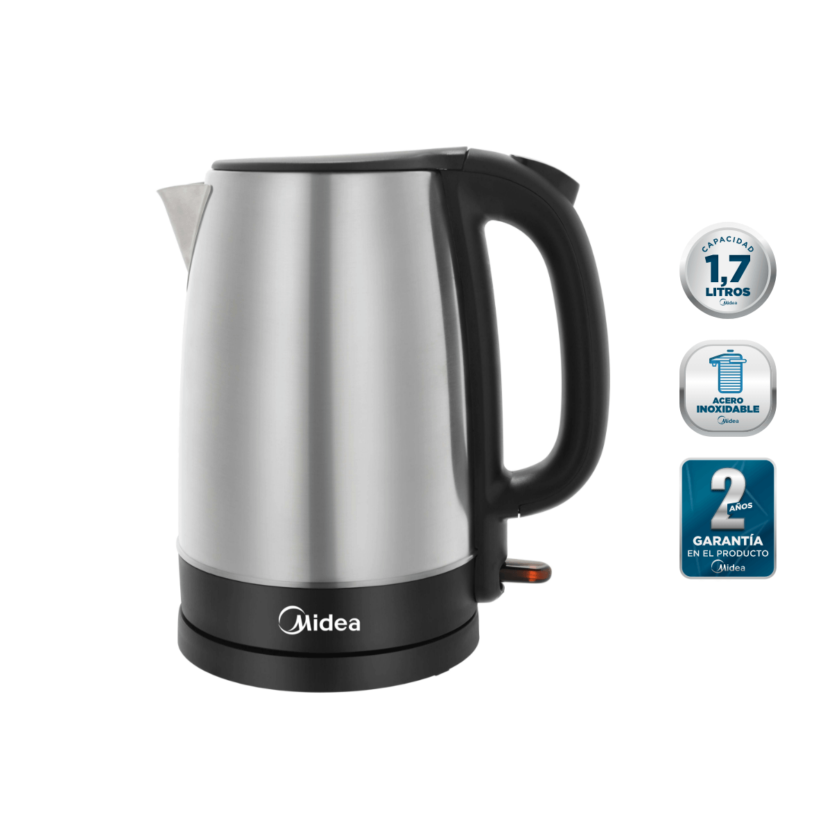 Hervidor Mecánico Inox Midea de 1,7l-1