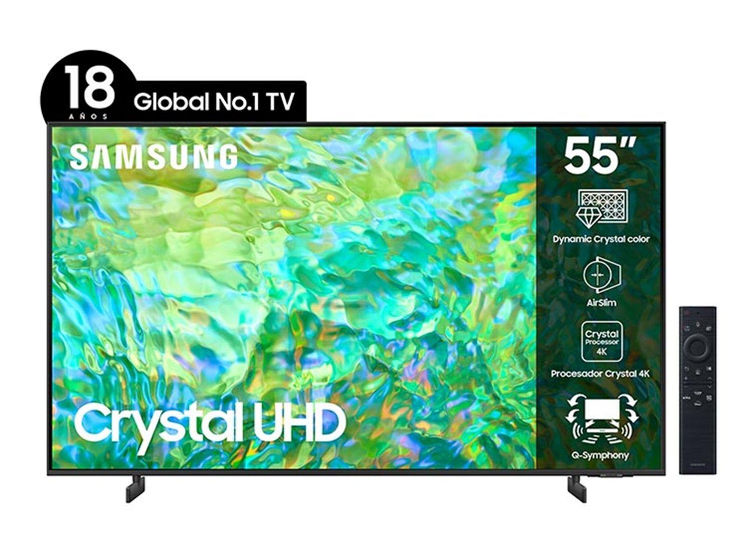 Smart TV Samsung 55'' Crystal UHD 4K CU8000 - UN55CU8000GXZS-1