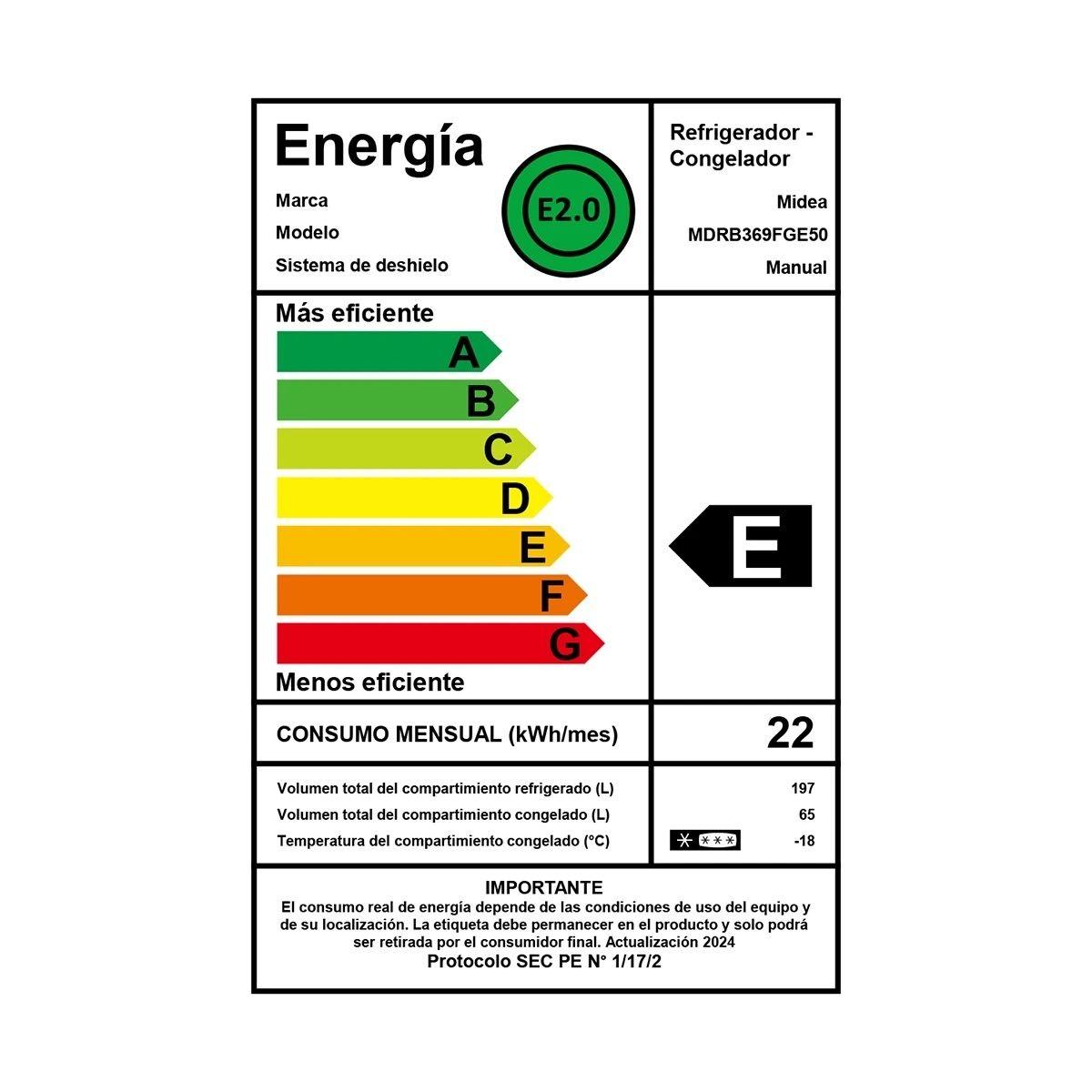 Refrigerador Bottom Midea Freezer Frío Directo 259 Litros-4