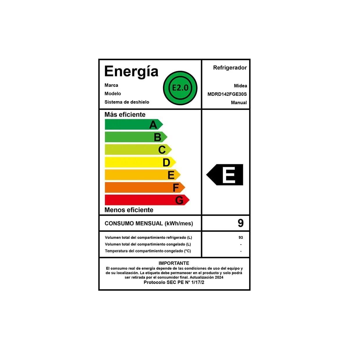 Refrigerador Frigobar Midea Frio Directo 93 lts Negro-6