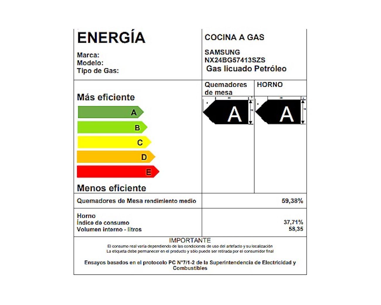 Cocina Gas Samsung 4 Platos Quemador Rápido-6