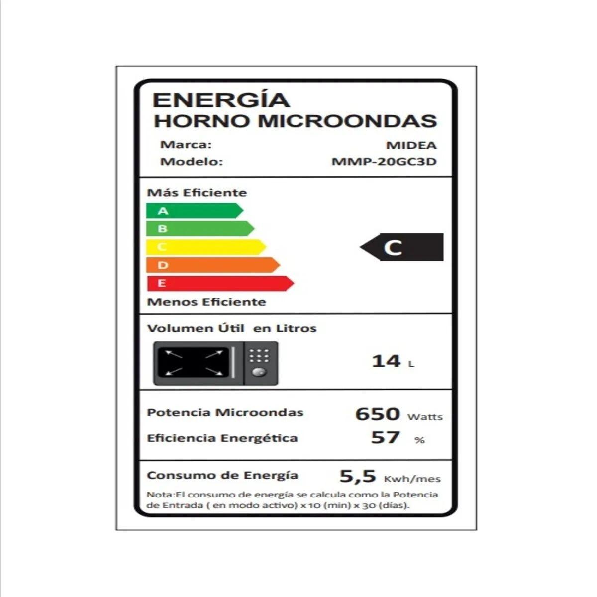 Microondas Digital 20 litros Mirror Midea MMP-20GC3D-5