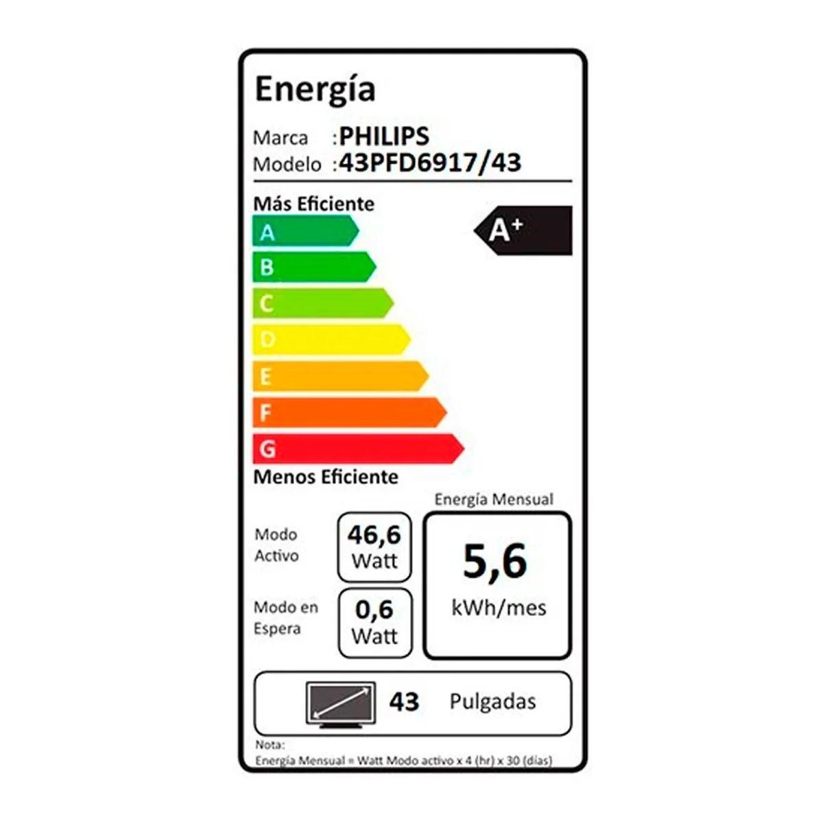 Smart Tv Philips Led Fhd 43" 43pfd6917-44-4
