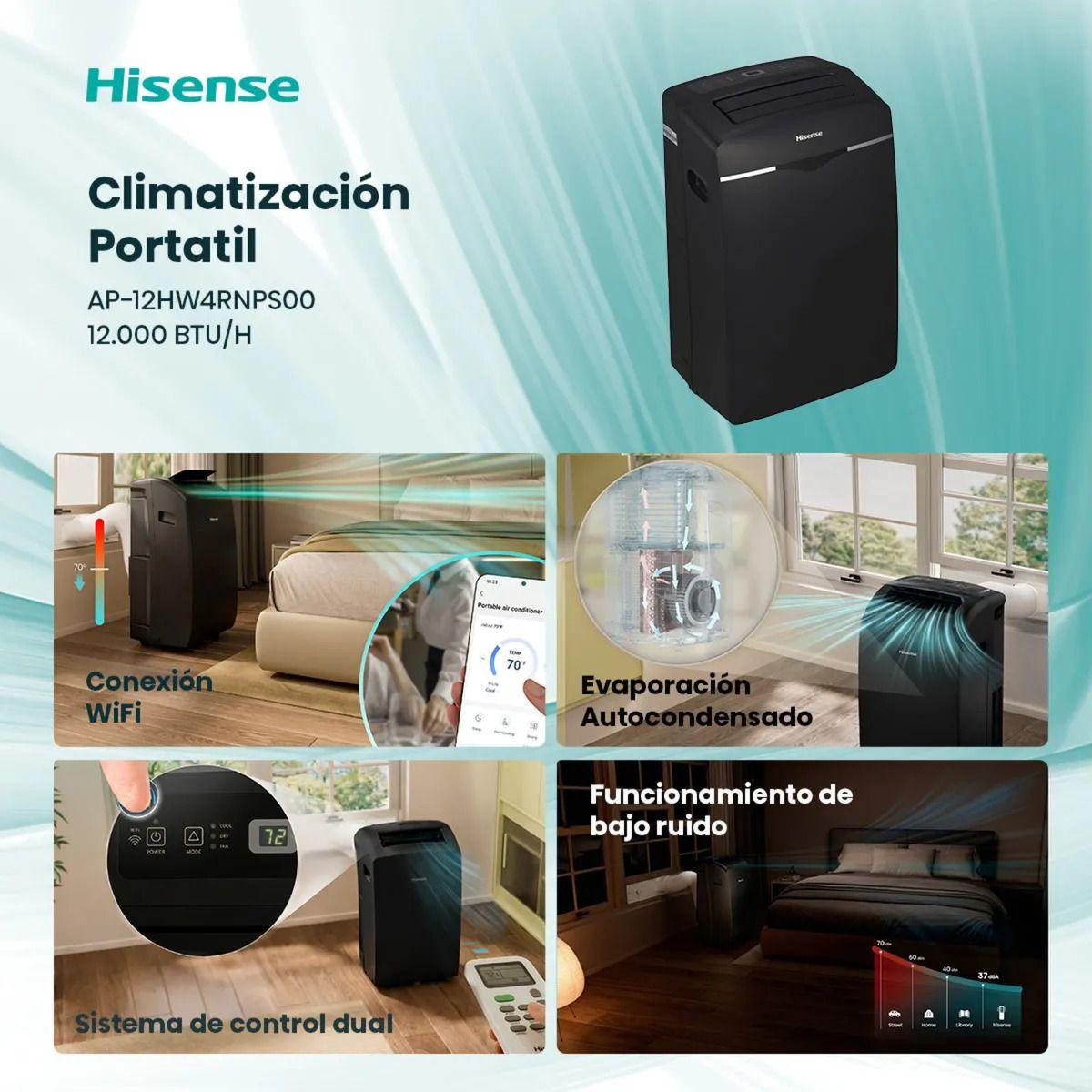 Aire Acondicionado Portátil Hisense AP12HW4RNPS00 12.000 BTU-2