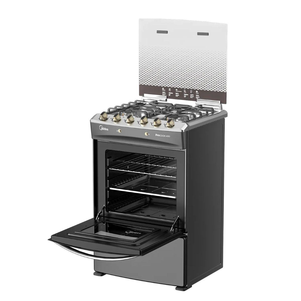 Cocina a gas 4 quemadores Carbon Grey  - OpenBox-2