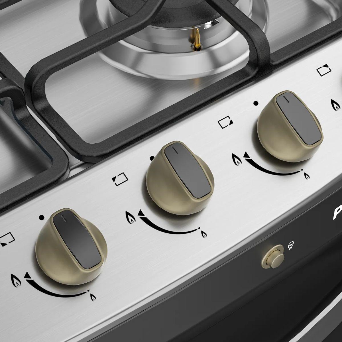 Cocina a gas 4 quemadores Carbon Grey  - OpenBox-3