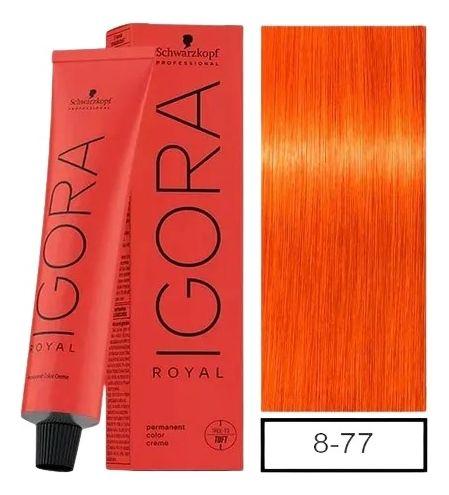 Igora Royal 8-77 Rubio Claro Cobrizo Intenso + Oxigenta 20v-2