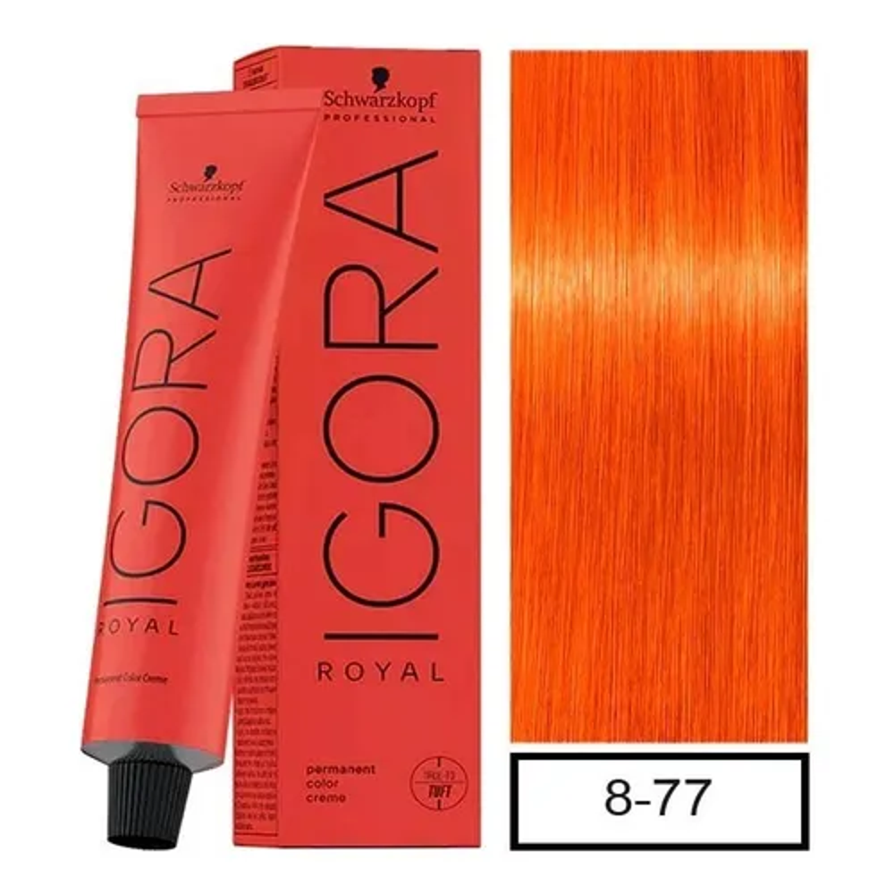 Igora Royal 8-77 Rubio Claro Cobrizo Intenso + Oxigenta 20v-0