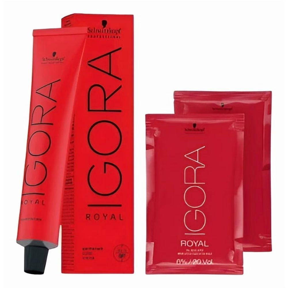 Tintura Igora Royal 7-1 Rubio Medio Ceniza + Oxigenta 20v-2