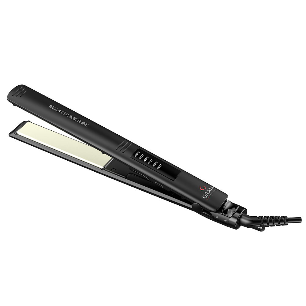 Plancha De Cabello Gama Bella Shine Ceramic Ion Negro-0