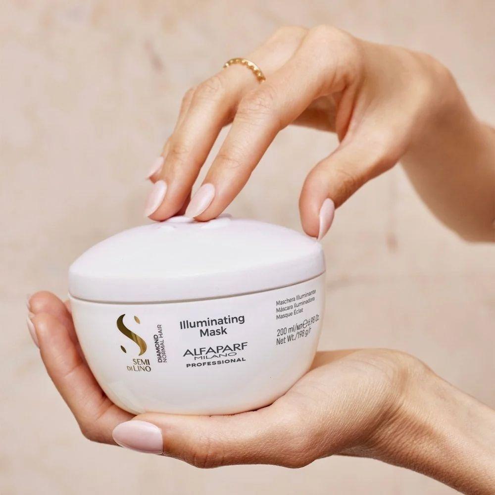 Máscara Iluminating Alfaparf Semi Di Lino 200ml-2