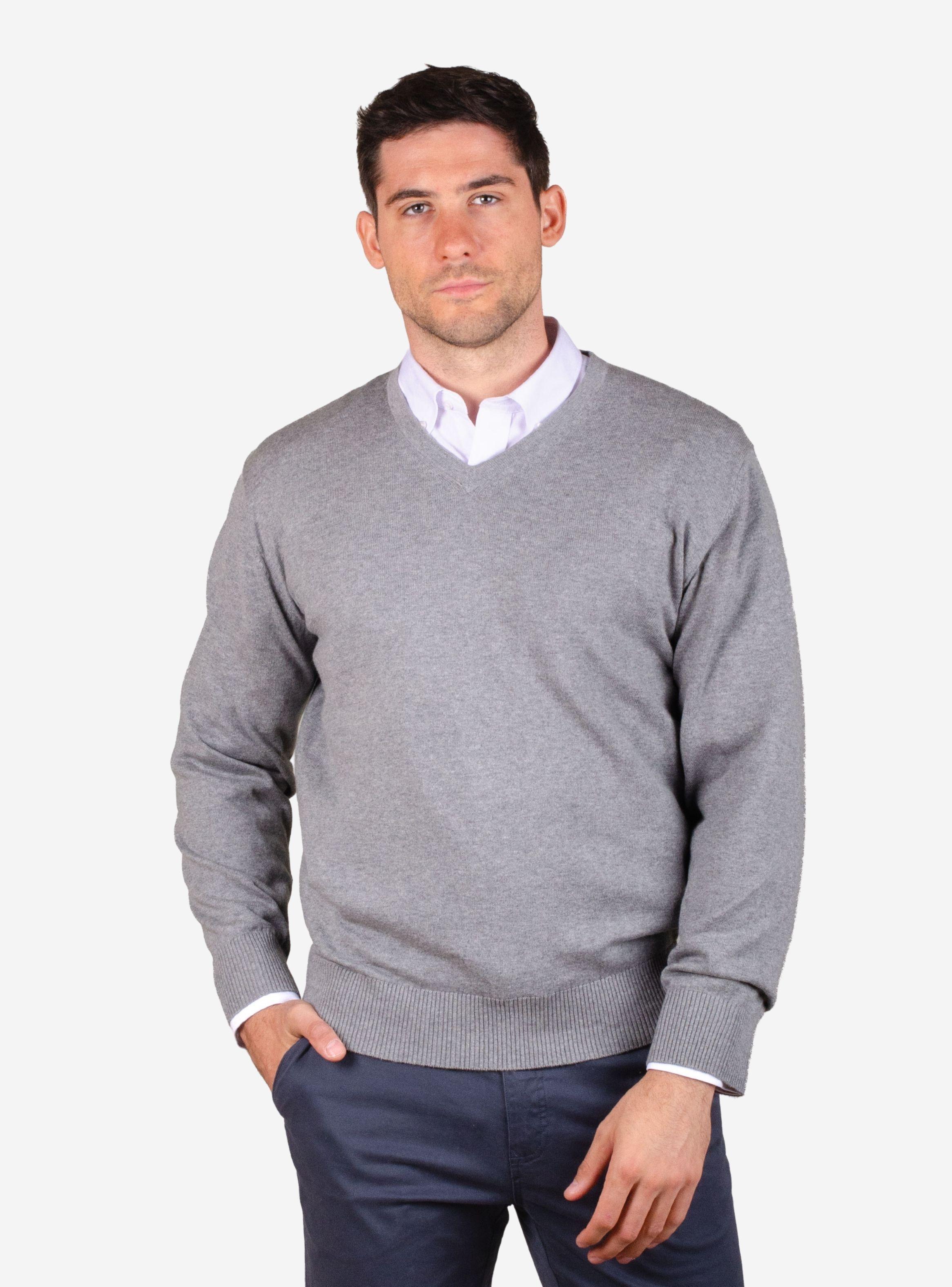 Sweater Cuello V Clásico Moss-0