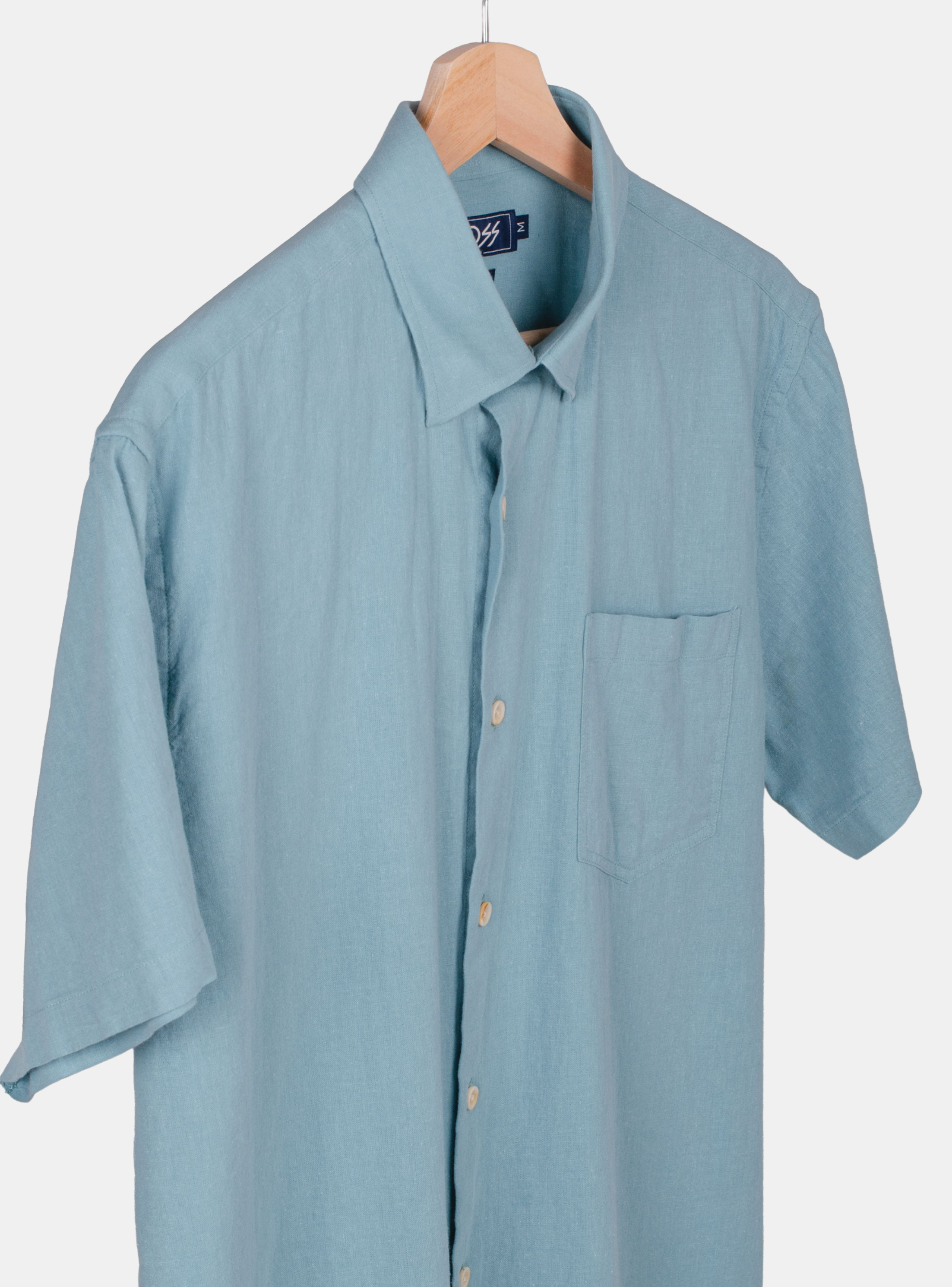 Camisa Lino Manga Corta Moss-2