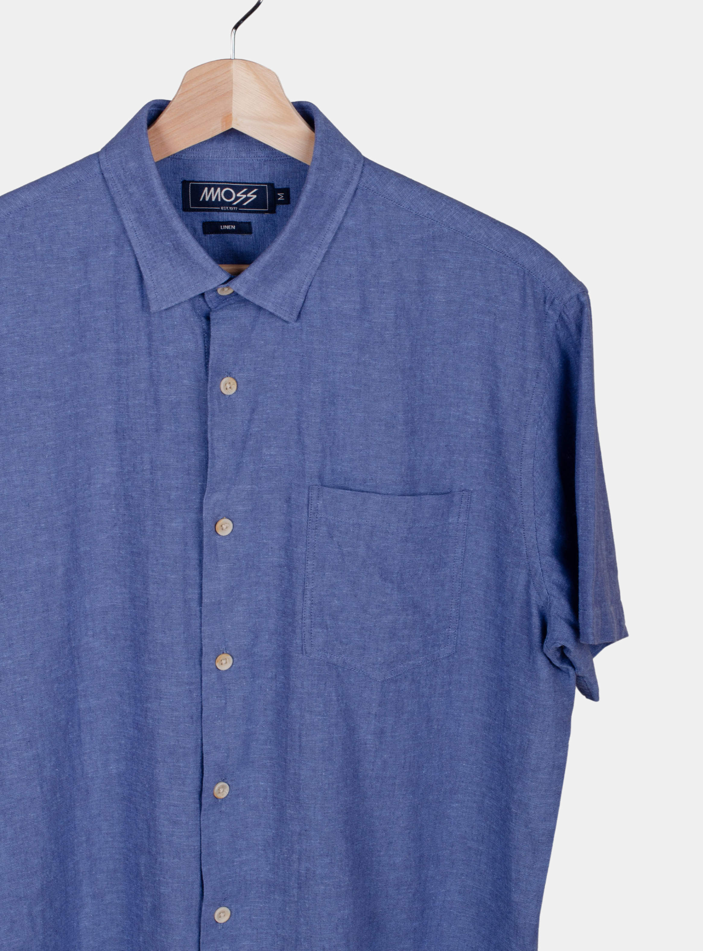 Camisa Lino Manga Corta Moss-2